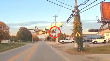 Chilling dashcam footage captures UPS plane missing engine moments before deadly crash