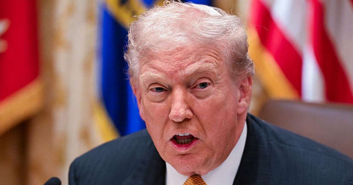 Donald Trump clashed with a reporter during a bilateral lunch with Prime Minister of Hungary Viktor Orban in the Cabinet Room of the White House on November 7, 2025, in Washington, DC (Getty Images)