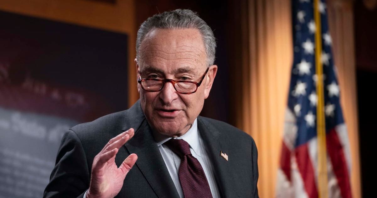 Senate Minority Leader Chuck Schumer alleged that the Trump administration’s decision to go all the way to the Supreme Court to halt SNAP benefits showed 'pathological levels of vindictiveness' (Getty Images) 