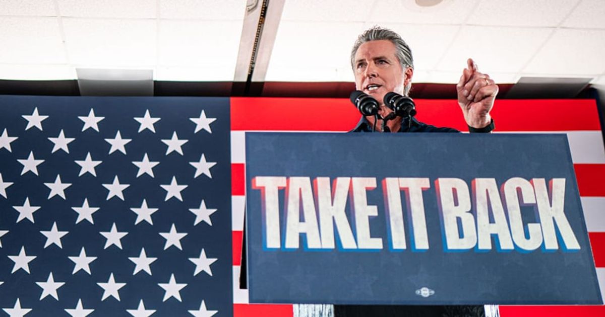 California Gov Gavin Newsom speaks during a rally on November 8, 2025, in Houston, Texas (Brandon Bell/Getty Images)