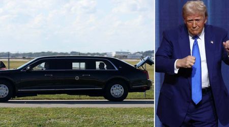 Internet cracks up as Trump arrives at airport with The Beast’s trunk open