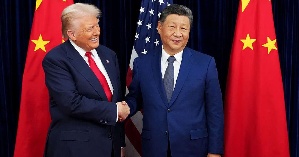 Donald Trump asserted that the US isn’t dependent on China and touted that his tariffs have brought manufacturing back to US soil during a Fox News interview (Getty Images)