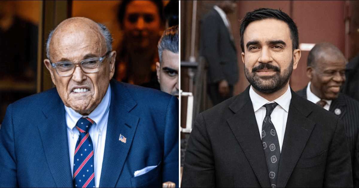 Rudy Giuliani claimed NYC's mayor-elect Zohran Mamdani is a serious security threat to the country (Getty Images)