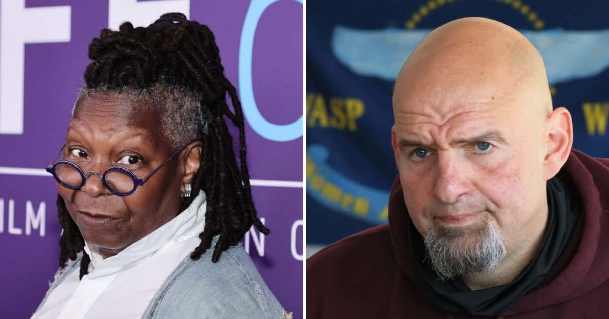 Whoopi Goldberg looked visibly annoyed after an audience member booed her announcement that Sen John Fetterman would appear on ‘The View’ (Getty Images)