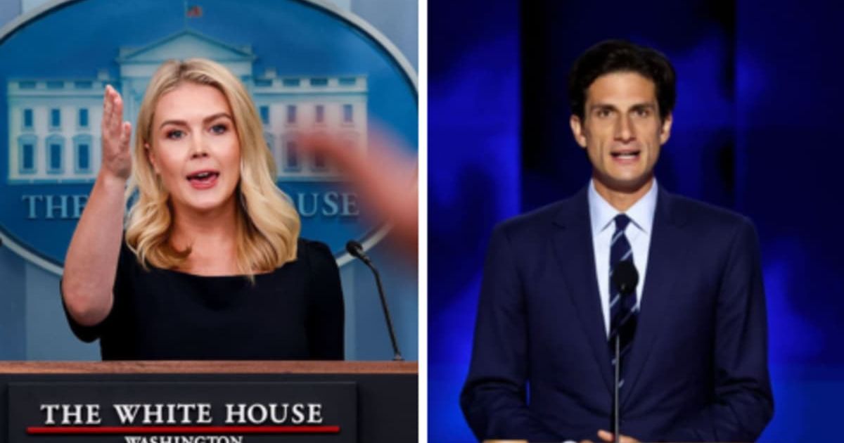 White House press secretary Karoline Leavitt blasted Jack Schlossberg for his comments about the Trump administration (Win McNamee, Chip Somodevilla/Getty Images)