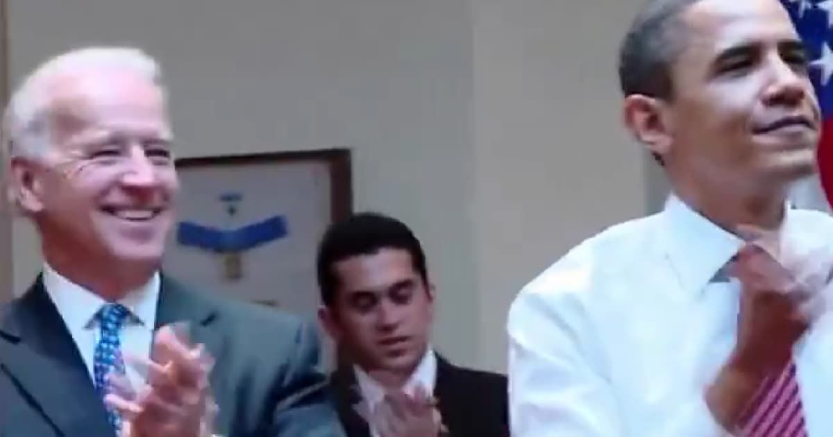 In a newly resurfaced throwback video, Joe Biden appeared energetic, upbeat, and almost unrecognizable alongside Barack Obama compared to his current public image (Screengrab/@InternetH0F/X)