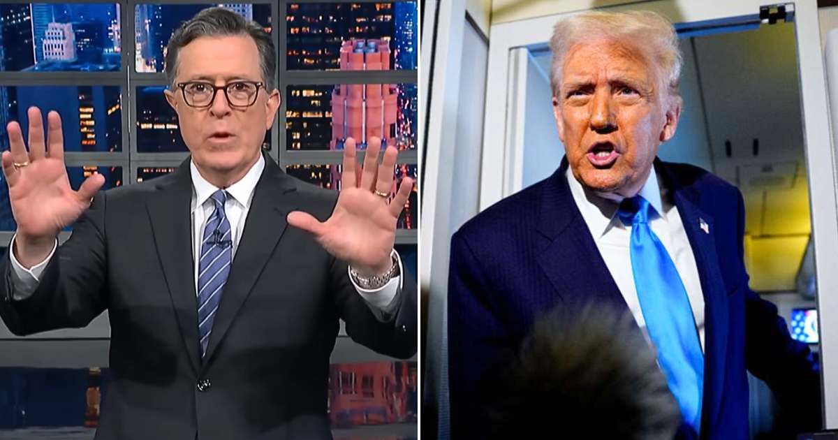 Comedian Stephen Colbert took aim at President Donald Trump on The Late Show Wednesday night over the latest batch of Jeffrey Epstein documents released by the House Oversight Committee. (Getty Images, CBS)