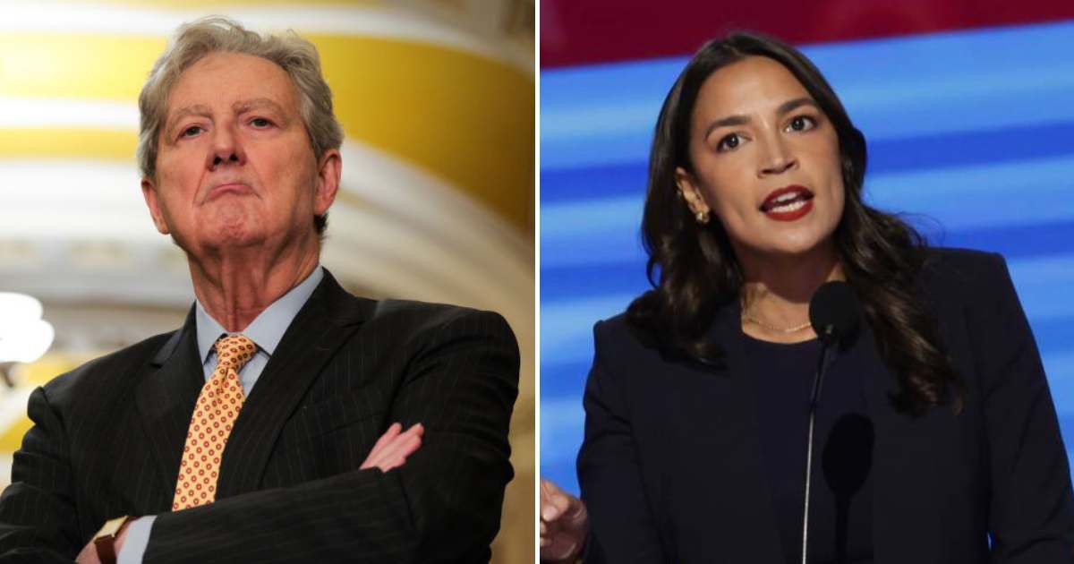 An online rumor claimed John Kennedy scolded AOC, and others over 'Green New Deal 2.0' costing $93 trillion (Getty Images)