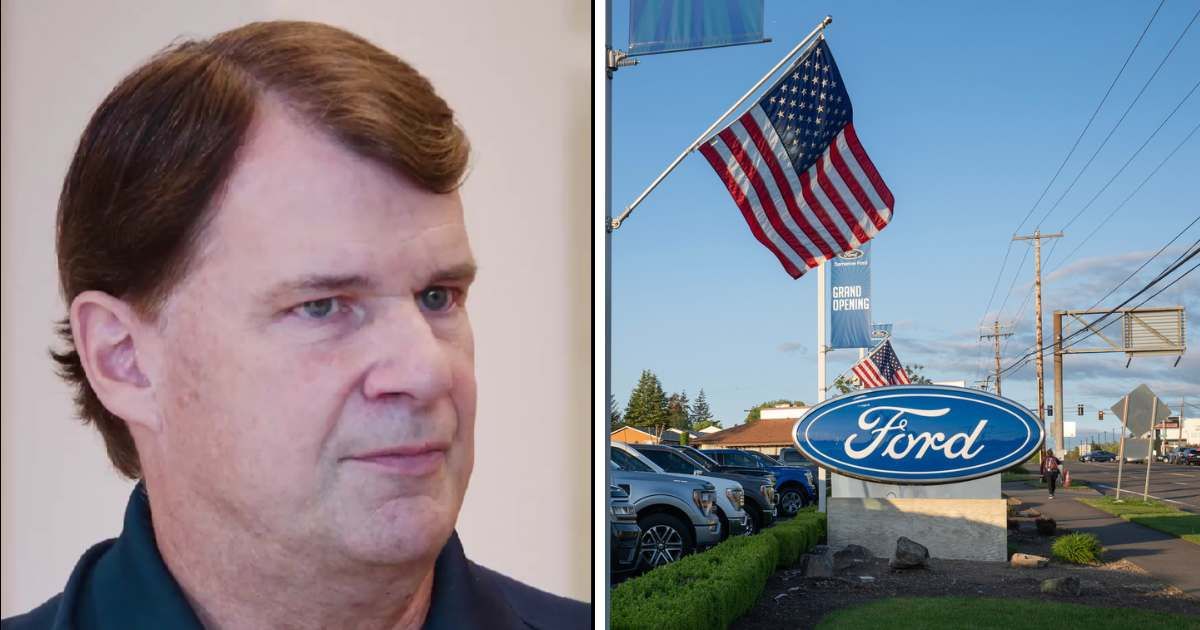 Jim Farley sounds alarm on growing crisis in the automotive sector (Screengrab/Office Hours: Business Edition/ YouTube, iStock Editorial / Getty Images)