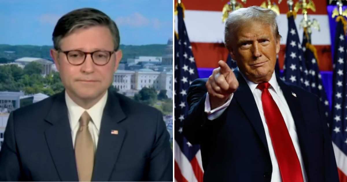 Mike Johnson said Donald Trump stopped crime, boosted the economy, ended eight wars, and achieved major progress, while accusing Democrats of shutdowns and political violence (Speaker Mike Johnson/YouTube, Getty Images)