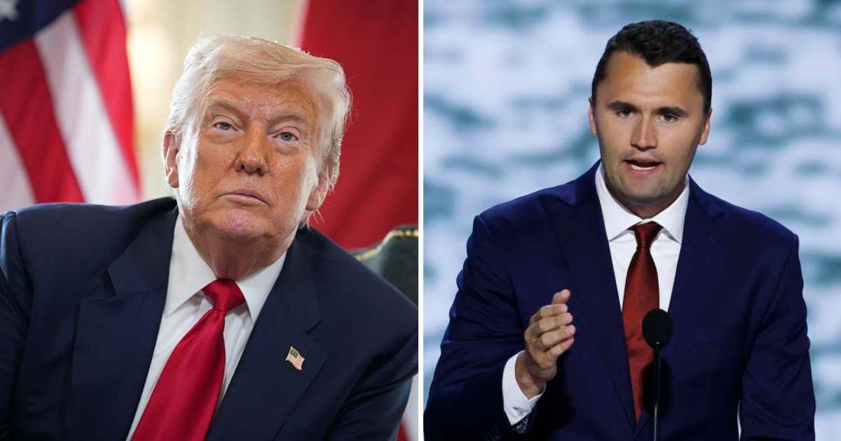 Donald Trump reflected on Charlie Kirk's tragic death in his recent interview with the Washington Examiner (Getty Images)