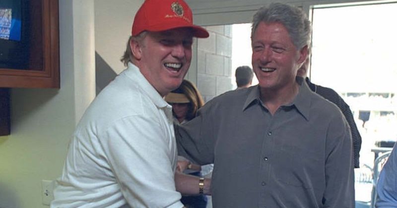 Fact Check: Is viral video showing Trump making a rude gesture at Bill Clinton real?