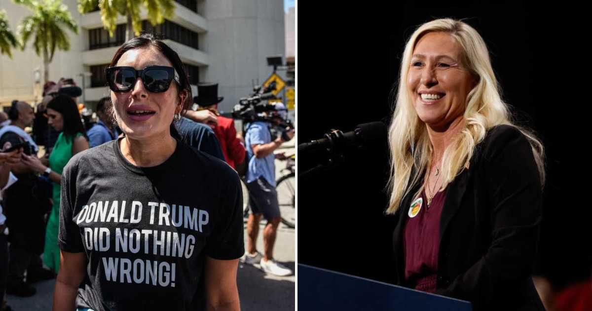 In a series of social media posts, conservative activist Laura Loomer celebrated the widening rift between President Donald Trump and Marjorie Taylor Greene (Getty Images)