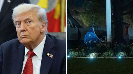 Fact Check: Is the photo showing US flag touching the ground at White House real?