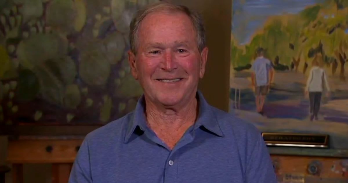 George W Bush made a rare live appearance on ESPN’s 'ManningCast' during the Cowboys–Raiders broadcast (@OmahaProd/X)