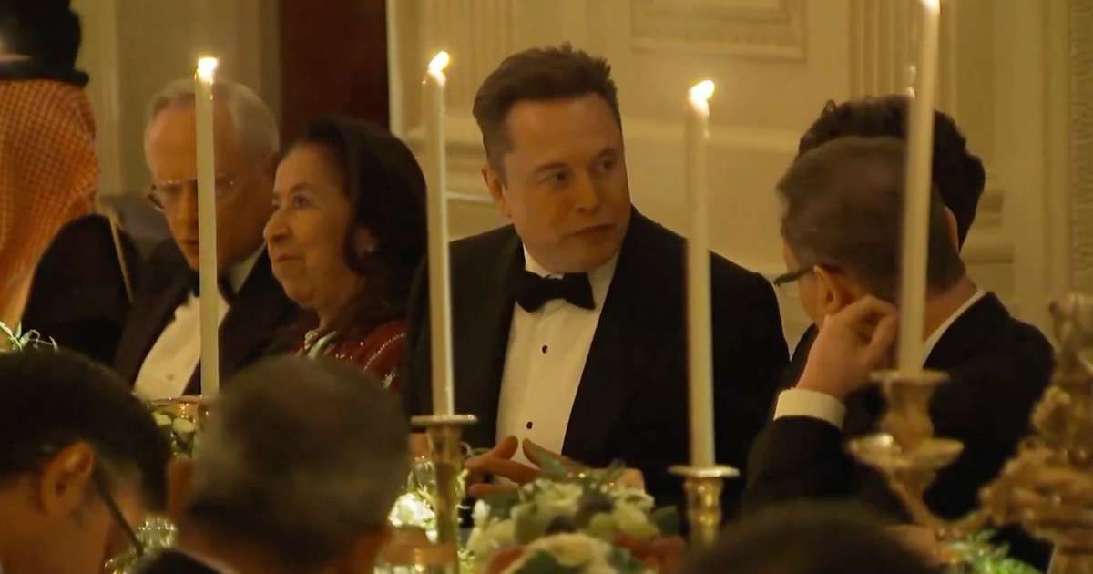 Elon Musk returned to the White House for a dinner hosted by President Donald Trump, joining Tim Cook, Jensen Huang, Lisa Su, and Mohammed bin Salman  (@EricLDaugh/X)