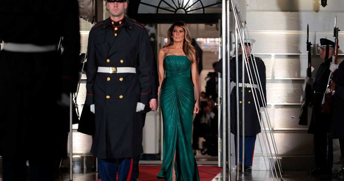 Melania Trump prepares to greet Crown Prince and Prime Minister Mohammed bin Salman of Saudi Arabia with President Donald Trump at the White House (Chip Somodevilla/Getty Images)