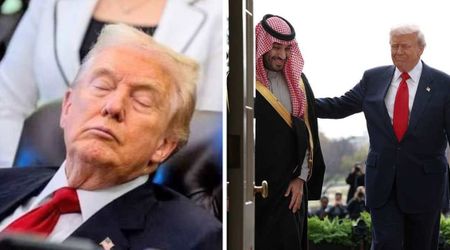 Trump insists he doesn’t ‘sleep much’ during Oval Office photo op days after dozing incident