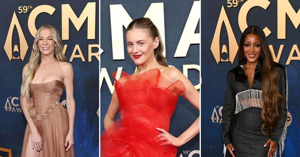 LeAnn Rimes, Kelsea Ballerini and Mickey Guyton appeared on the CMA Awards red carpet in Nashville (Jason Davis/WireImage, Kevin Mazur/Getty Images for CMA, Jason Davis/WireImage)
