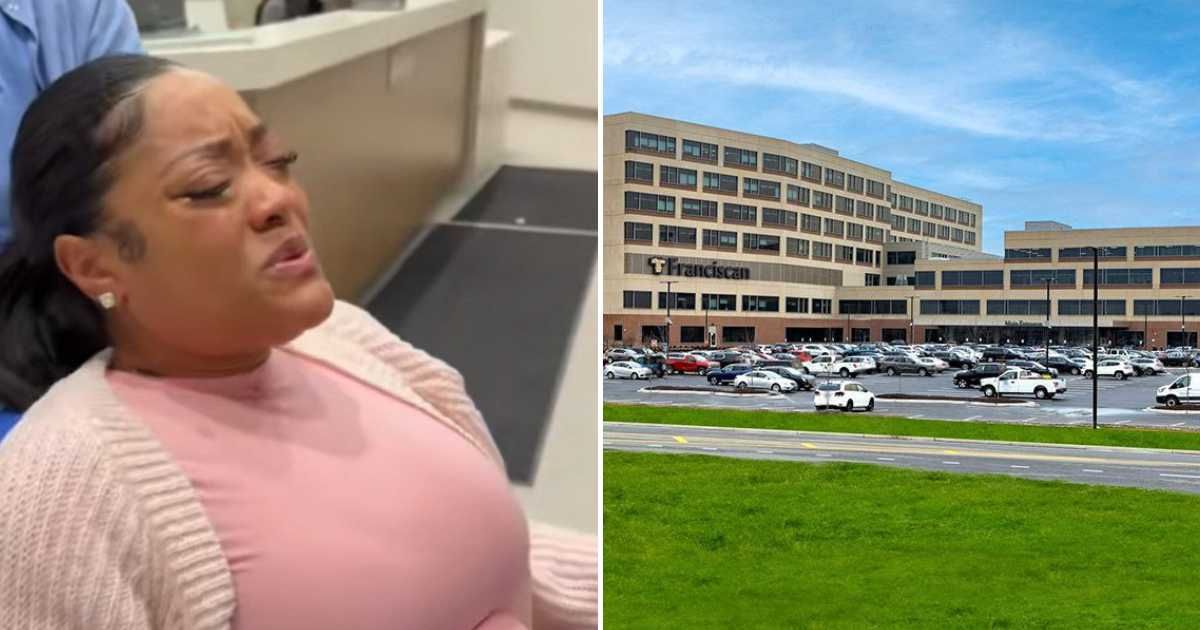 Mercedes Wells gave birth on the roadside after being discharged from Franciscan Health (DrCheriseJoyThompson/Facebook, franciscanhealthorg)