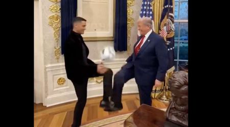 Fact Check: Did Trump and Cristiano Ronaldo play football in the Oval Office?