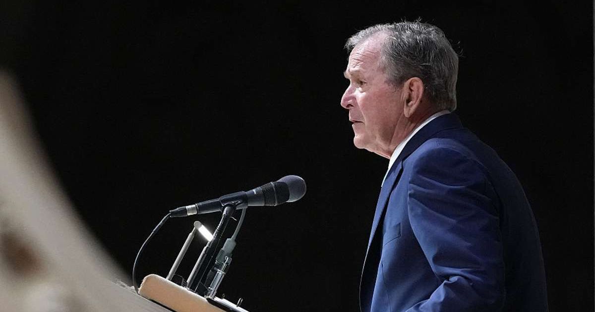 Former President George W Bush delivered a tribute during the funeral service of former Vice President Dick Cheney at the National Cathedral on Thursday, November 20  (Getty Images)