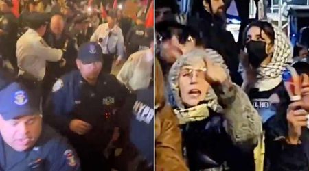 NYC synagogue targeted in tense protests by pro-Palestinian activists