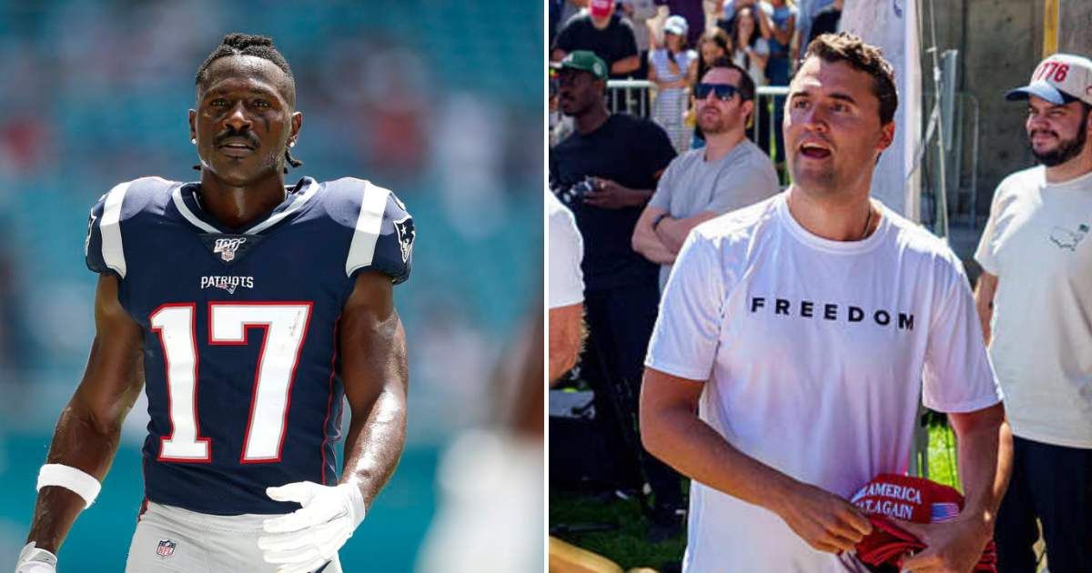 Antonio Brown referenced Charlie Kirk’s fatal shooting while livestreaming with Tekashi 6ix9ine at the rapper’s Florida home (Getty Images)