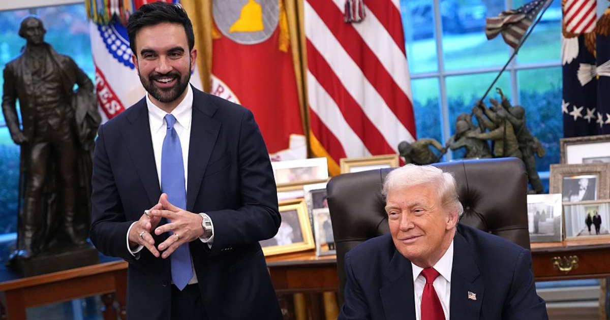 President Donald Trump met New York City mayor-elect Zohran Mamdani in the Oval Office during their first discussion on city priorities (Getty Images) 