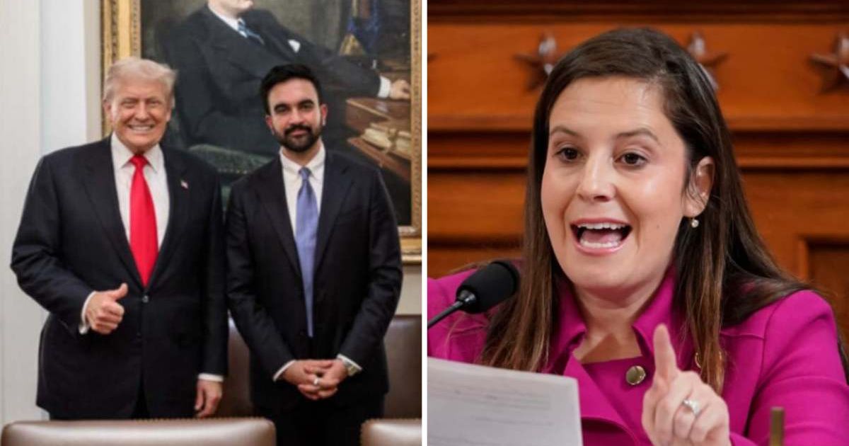 Elise Stefanik criticized New York City Mayor-elect Zohran Mamdani after his White House meeting with President Donald Trump (Donald Trump/Truth Social, Getty Images)