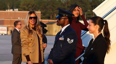 Usha Vance goes ringless at Camp Lejeune with Melania Trump sparking marriage speculation