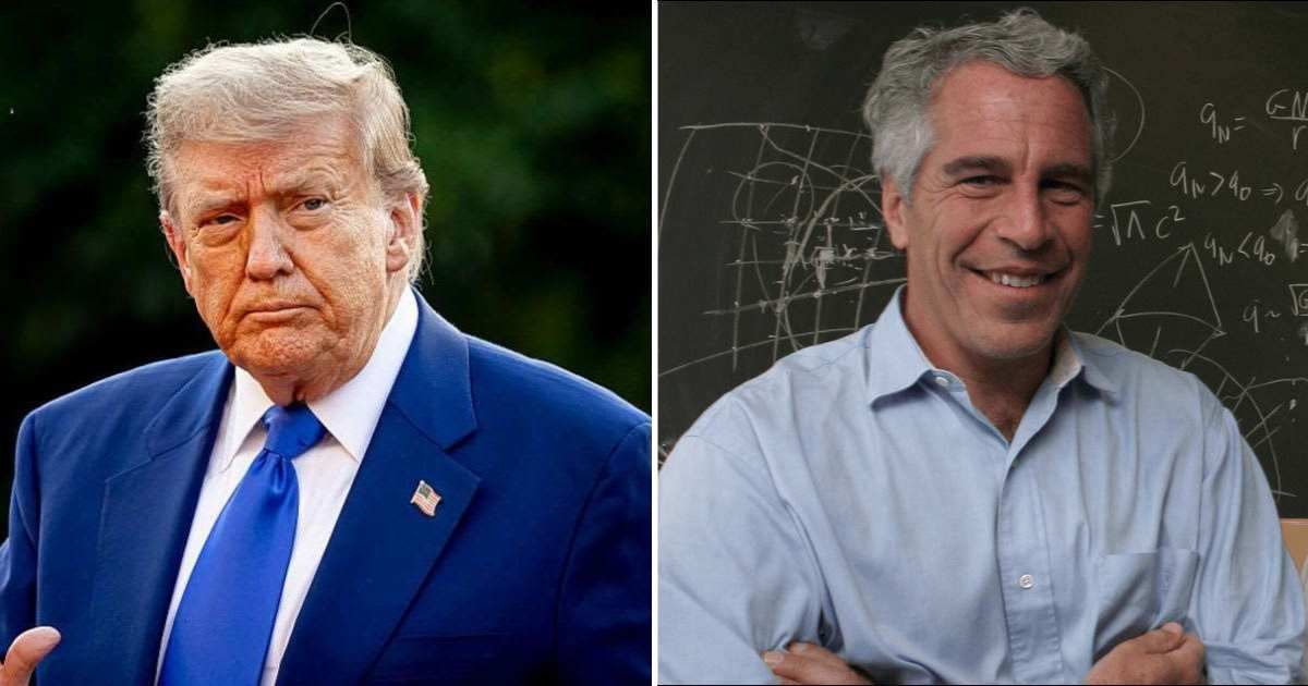 An audio clip recently surfaced, featuring a Trump-like voice claiming he would block the release of Epstein documents to the cabinet (Getty Images)