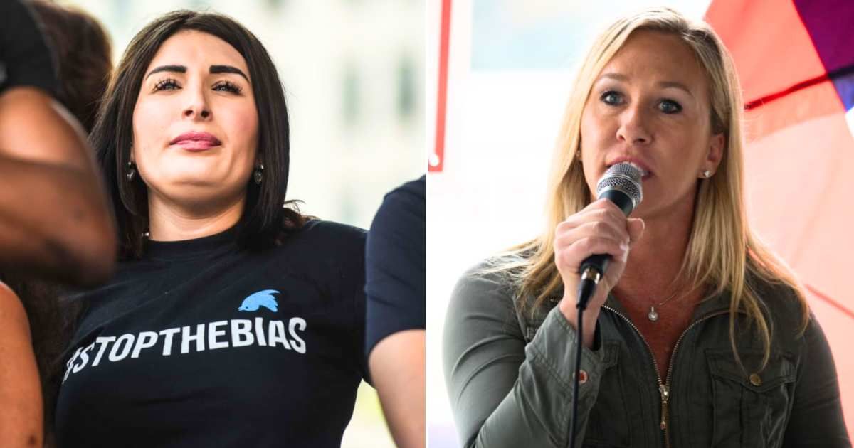 Trump loyalist Laura Loomer criticized Rep Marjorie Taylor Greene’s resignation timing citing a Daily Mail report (Getty Images)