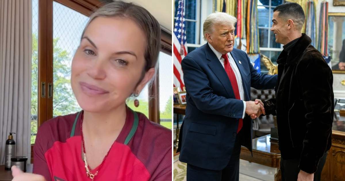 Katia Aveiro defended Cristiano Ronaldo after his White House appearance with Donald Trump drew widespread criticism (@katiavaeirooficial/Instagram, @cristiano/Instagram)