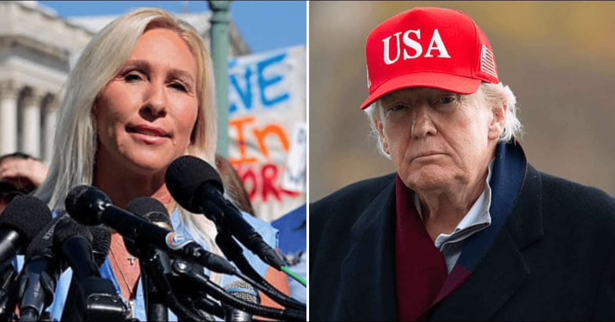 Donald Trump once again attacked Marjorie Taylor Greene in a Truth Social post on Sunday, November 23 (Getty Images)