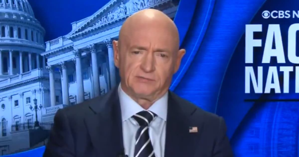 Mark Kelly said Republicans offered no response after Trump attacked six Democratic (Screengrab/CBS News)