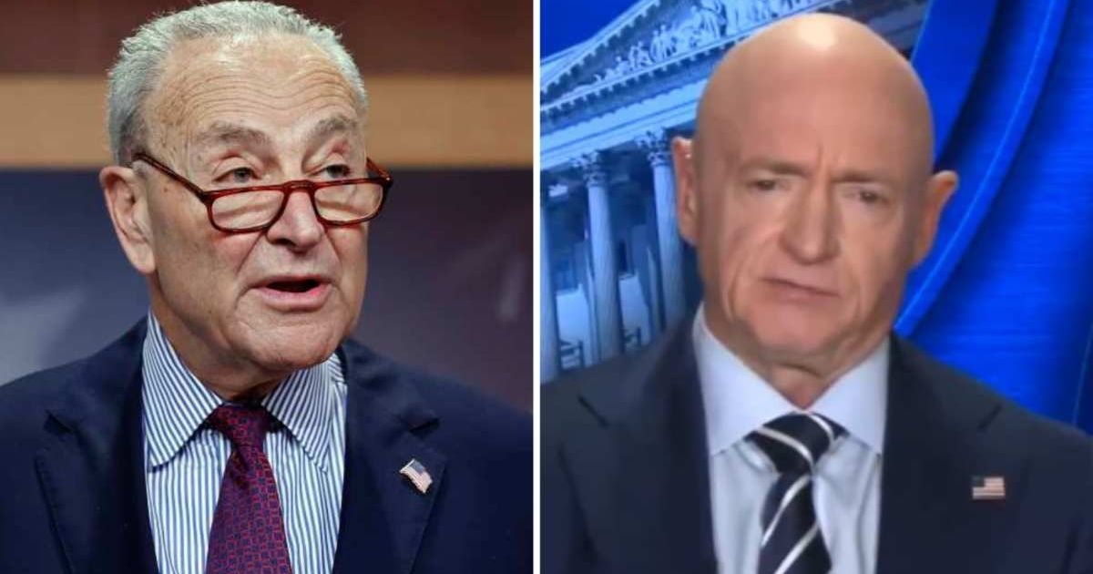 Senate Majority Leader Chuck Schumer denounced the Pentagon’s probe targeting Senator Mark Kelly (Getty Images)