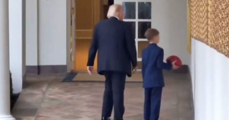 Trump sparks health concerns after ‘strange walk’ with grandson in new White House video
