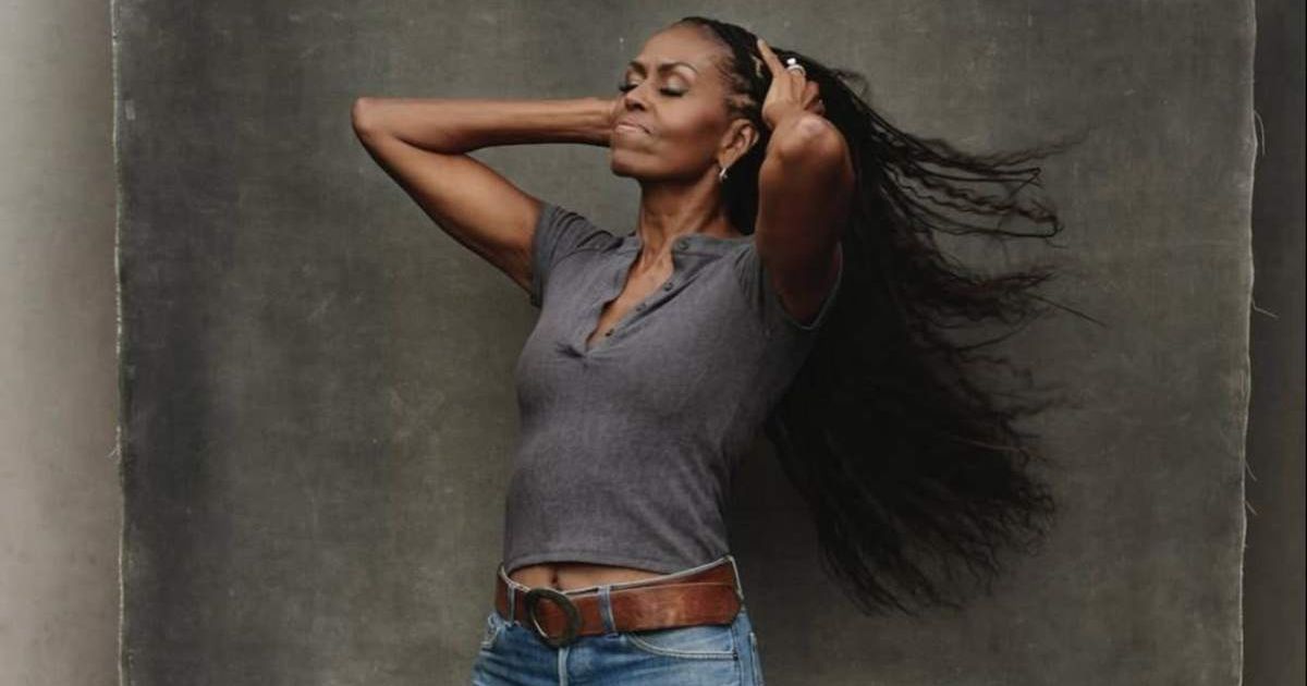 Michelle Obama posed for a photo shoot with Annie Leibovitz that sparked rumors of her taking Ozempic (@michelleobama/Instagram)