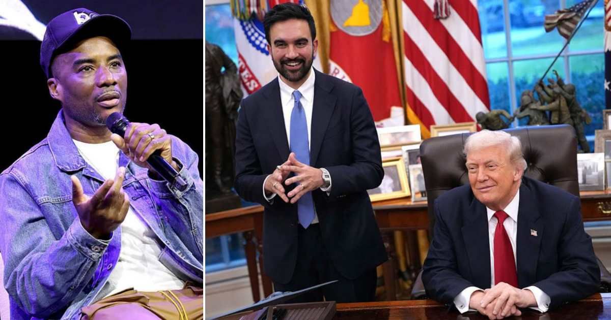 Charlamagne tha God reacted to the friendly meeting between President Donald Trump and NYC mayor-elect Zohran Mamdani (Getty Images)