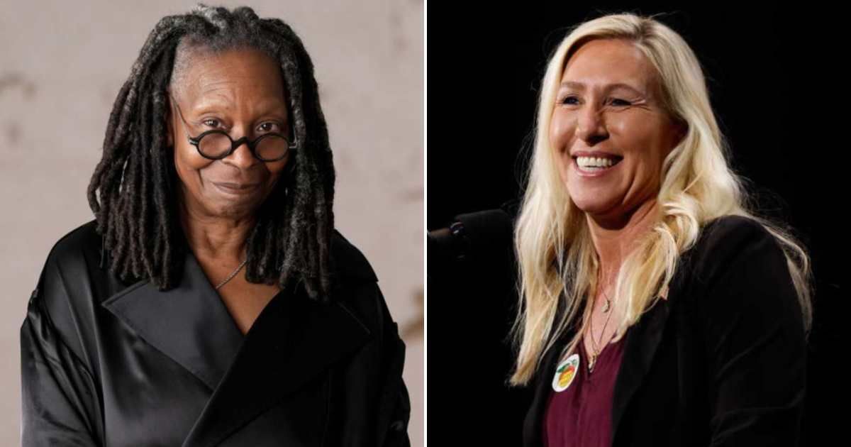 Whoopi Goldberg has been off 'The View' for over a week, leading social media users to speculate that she is being replaced by Marjorie Taylor Greene (Getty Images)