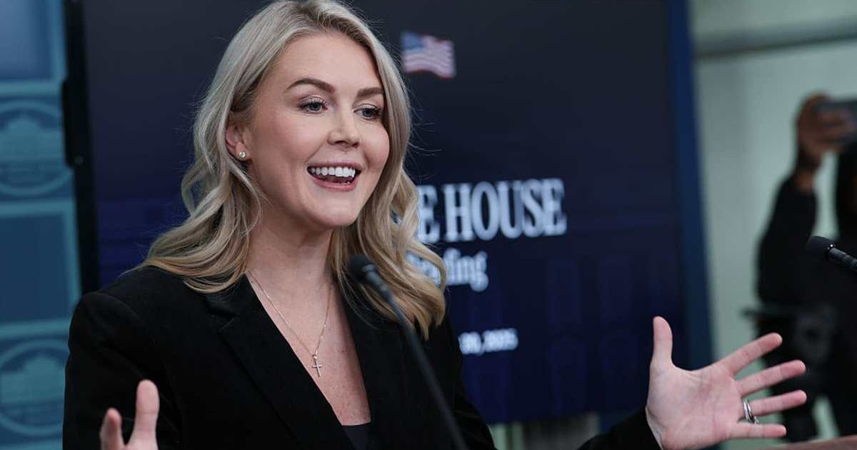White House Press Secretary Karoline Leavitt defended President Donald Trump’s sit-down with New York City Mayor-elect Zohran Mamdani (Getty Images)