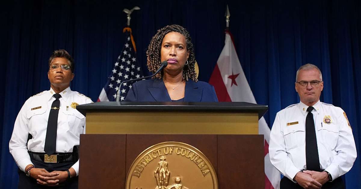 Muriel Bowser highlighted her decade of achievements, citing improved schools, major housing investments, and efforts to restore public trust (Kevin Dietsch/Getty Images)