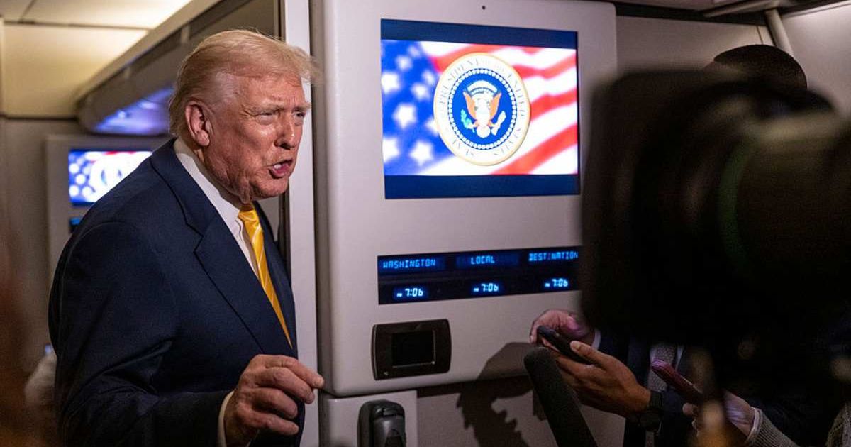 Donald Trump spoke sharply to Catherine Lucey aboard Air Force One during November 14 flight (Getty Images)