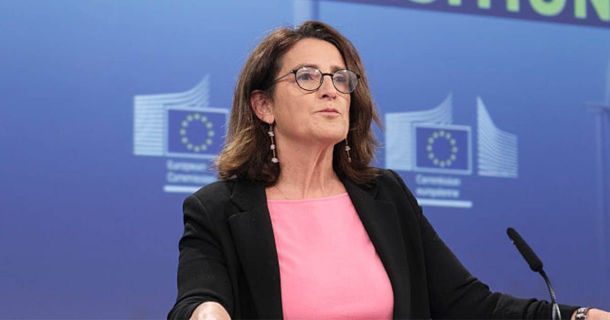 EU Commissioner for Clean, Just and Competitive Transition Teresa Ribera rejected US Commerce Secretary Howard Lutnick’s ‘blackmail’ in tech trade talks (Thierry Monasse/Getty Images)