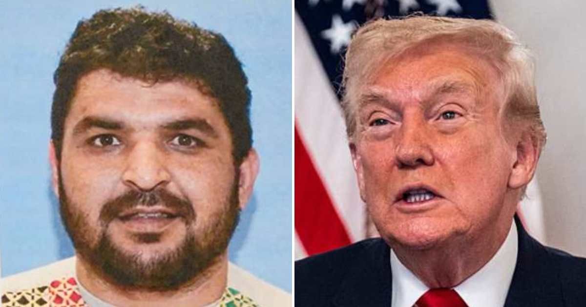 Donald Trump answered a reporter's question about possibly deporting Rahmanullah Lakanwal’s family after confirming the death of National Guard member Sarah Beckstrom (@DHSgov/X, Getty Images)