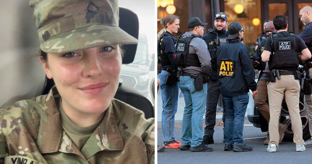 Sarah Beckstrom was deployed to Washington as part of the DC Safe and Beautiful Mission (Screengrab/@DigitalGalX/X, Getty Images)