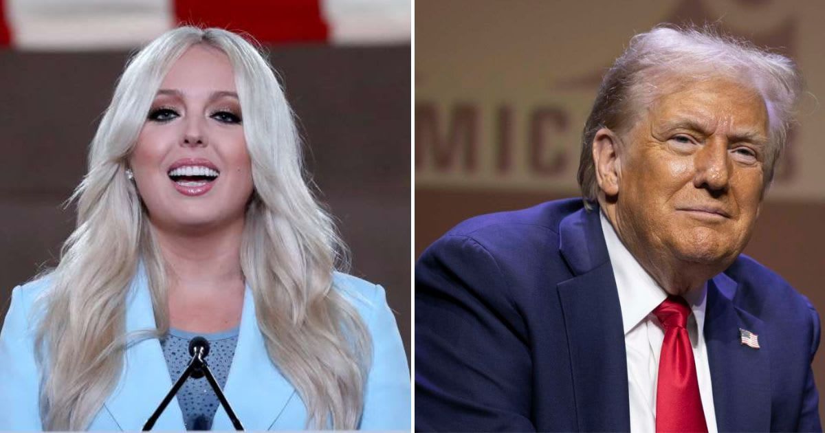 Tiffany Trump posted a photo of Trump with his six-month-old grandchild, Alexander Trump Boulos (Getty Images)