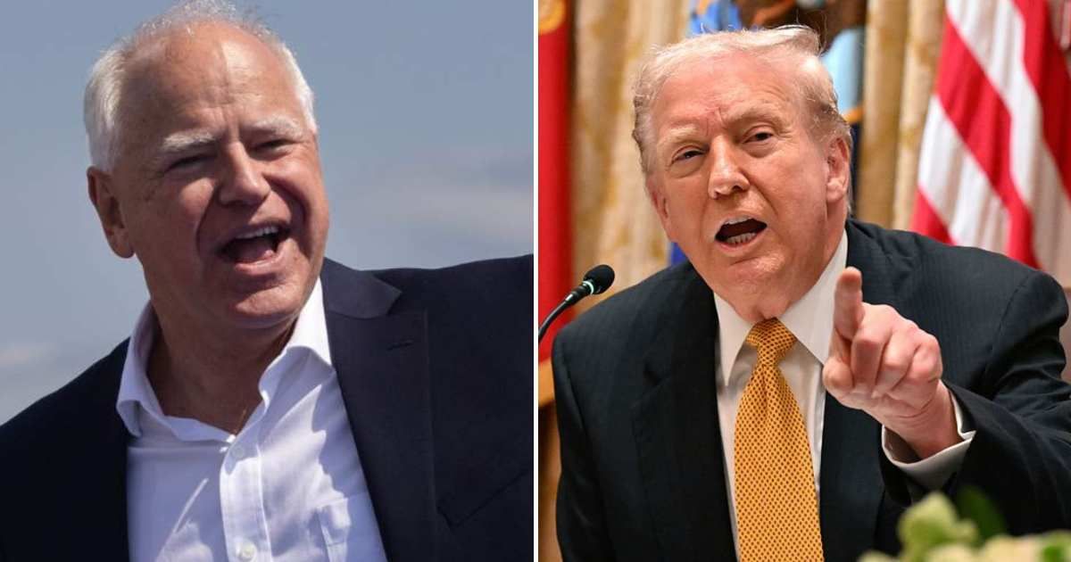 Tim Walz responded after Donald Trump used an ableist insult and challenged him to release his MRI results (Getty Images)