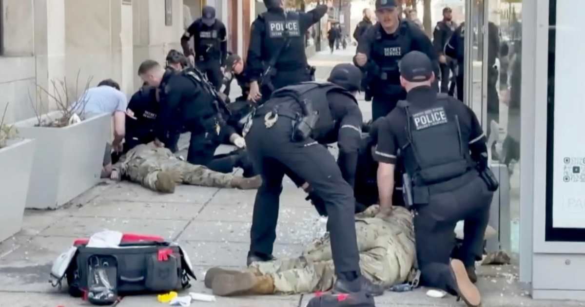 Army Specialist Sarah Beckstrom and Air Force Staff Sgt Andrew Wolfe were ambushed in DC as authorities rushed to save them (@nypost/X)